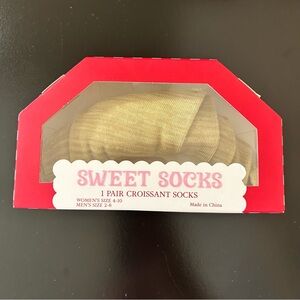 Sweet Socks Croissant Socks New in Box One Size Fits Most